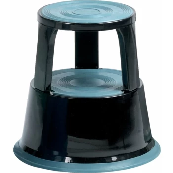 Image of Black Metal Kick Stool - Lincoln