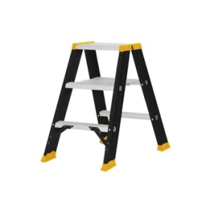 Image of DEWALT Ladders Professional Double Stepladder, 0.75m 3 Rungs