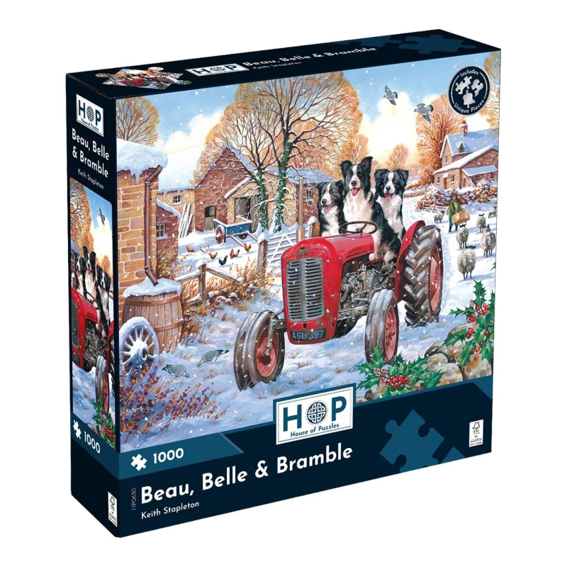Image of The House Of Puzzles Beau, Belle & Bramble, 1000 Piece Jigsaw Puzzle Multi unisex