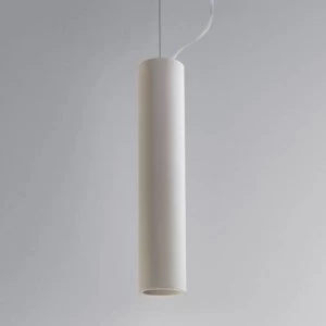 Image of 1 Light Slim Ceiling Pendant White 7.5cm, GU10
