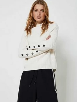 Image of Mint Velvet Funnel Neck Jumper - Cream