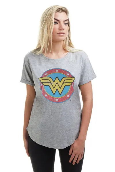Image of DC Comics WW Classic Cotton T-Shirt Grey