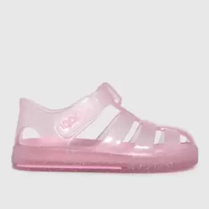Image of Igor Pale Pink Star Glitter Girls Toddler Sandals