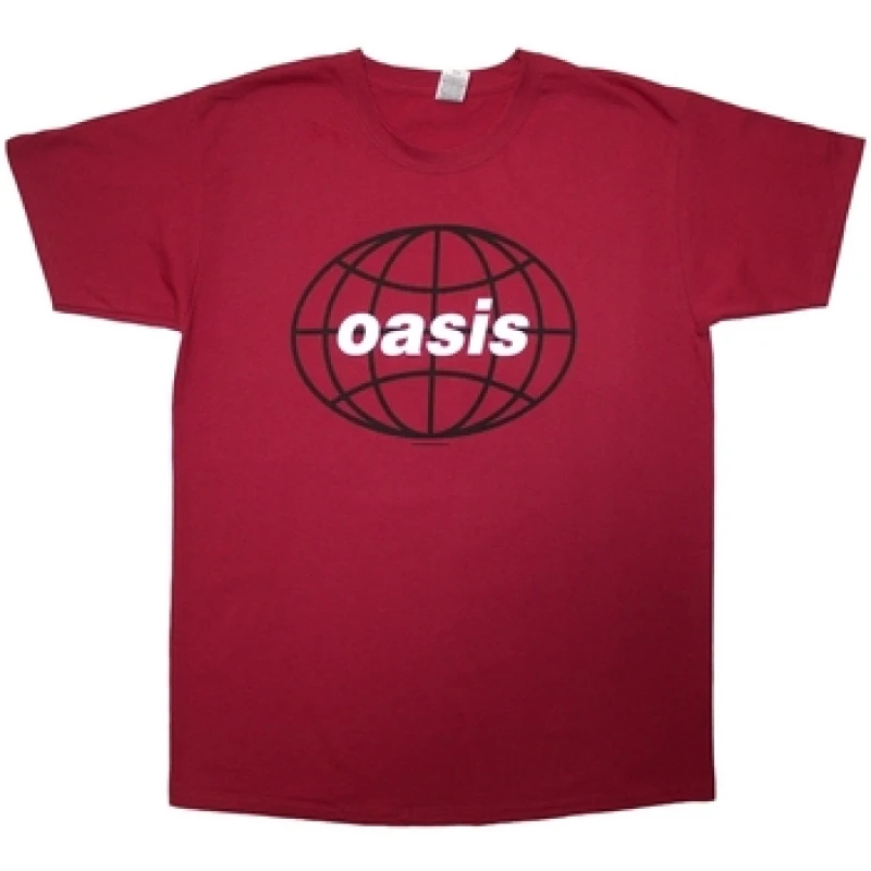 Image of Oasis Oasis Men 1998 World Tour - South America Back Print T-Shirt in Red Size: large Red L Male 5063750832876