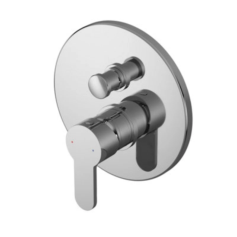 Image of BALTERLEY Pride Round Concealed Manual Shower Valve with Diverter (2 Outlets) - Chrome Balterley BSPRMV12