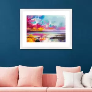 Image of The Art Group Da Capo Magenta Framed Print MultiColoured