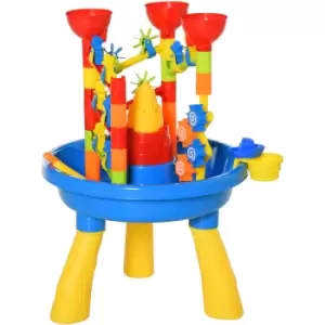 Image of Homcom - Water Table 30 pcs Waterpark Beach Toy Set Outdoor Sand Activity Playset
