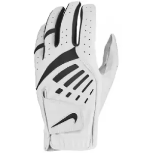 Image of Nike Dura Feel IX Leather 2020 Left Hand Golf Glove (S) (White/Black)