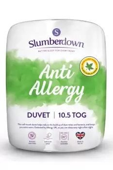 Image of Slumberdown Anti Allergy 10.5 Tog Duvet - Size: Double - White