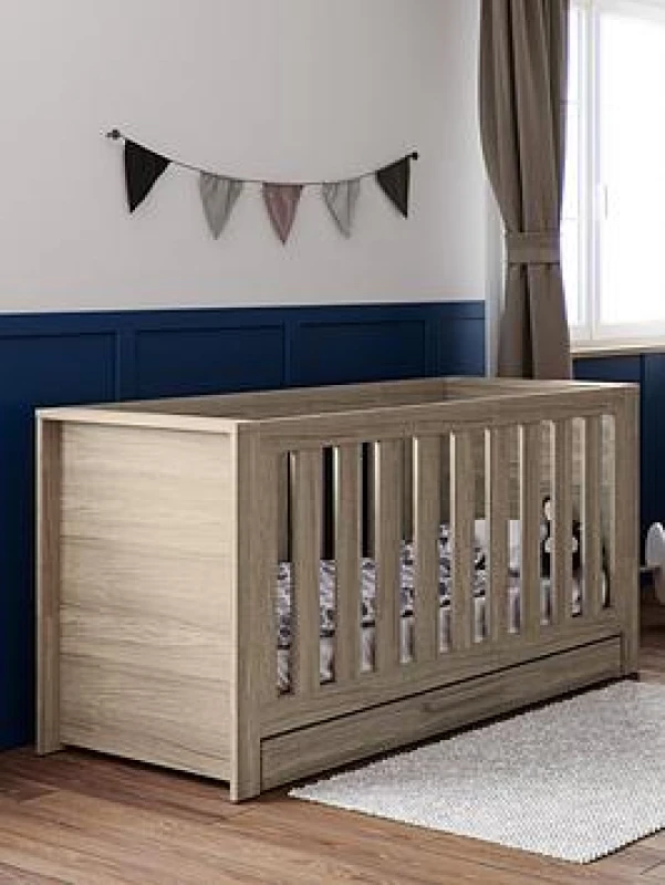 Image of Little Acorns Ellesmere Cot Bed Grey Ash