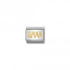 Image of Nomination Composable Classic Writings 18K Gold Gran Link 030107/18