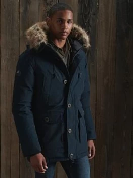 Image of Superdry Rookie Down Parka - Navy, Size XS, Men