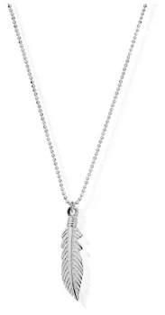 Image of ChloBo Womens Diamond Cut Chain With Feather Pendant Jewellery