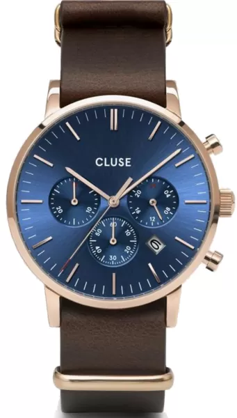 Image of Cluse Watch Aravis Chrono Mens - Blue