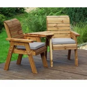 Image of Charles Taylor Twin Companion Set with Cushions, Grey