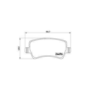 Image of Rear Brake Pad Set BREMBO P 24 078