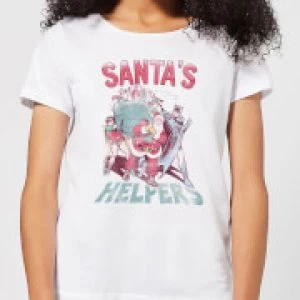 Image of DC Santa's Helpers Womens Christmas T-Shirt - White - S