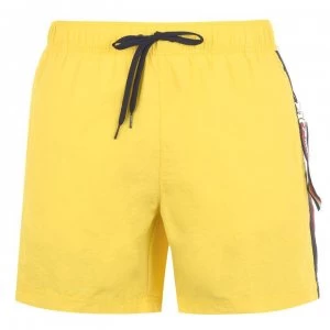 Image of Tommy Bodywear Stripe Flag Swim Shorts - Empire Yellow