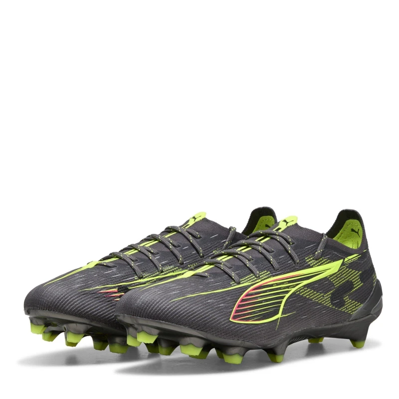 Image of Puma Mens PUMA Ultra 5 Ultimate Firm Ground Football Boots Silver/Yellow male 6 (39)