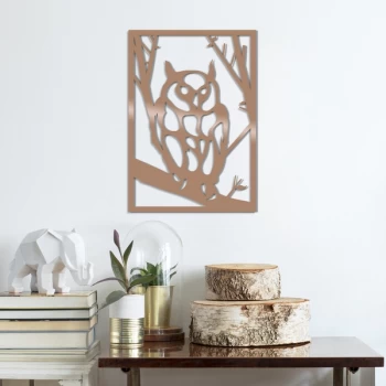 Image of Owl - Copper Copper Decorative Metal Wall Accessory