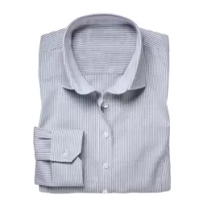 Image of Brook Taverner Womens/Ladies Mirabel Stripe Oxford Formal Shirt (16 UK) (Navy)