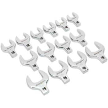 Image of Siegen 14 Piece 1/2" Drive Crow Foot Spanner Set Metric 1/2"