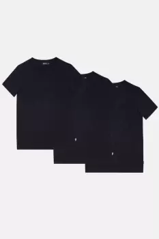 Image of Mens 3 Pack Navy Crew Neck T-Shirts