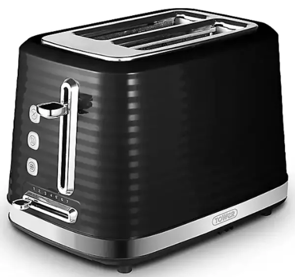 Image of Tower Saturn T20083BLK 2 Slice Toaster