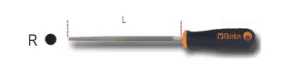Image of Beta Tools 1719BMA8/R Second-Cut Round File with Handle 200mm 017190060