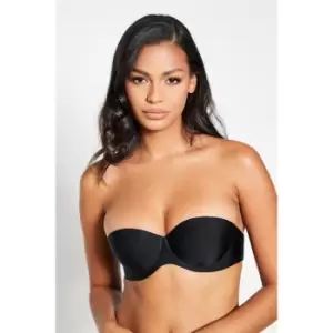 Image of I Saw It First Strapless Padded Moulded Bra - Black