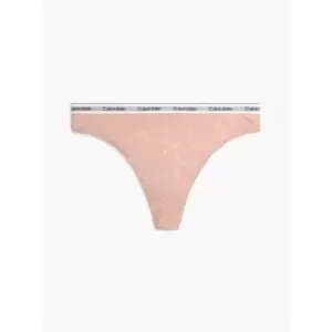 Image of Calvin Klein Calvin Modern Cotton Lace Thong - Nude