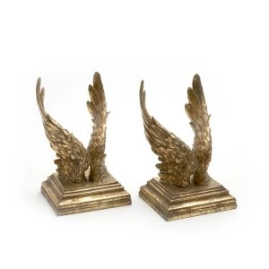 Image of Gold Wing Book Ends By Heaven Sends