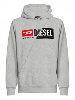 Image of Diesel Boys Cut Logo Hoodie - Grey Marl, Size 10 Years