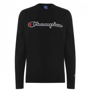 Image of Champion Chest Logo Sweatshirt - Black KK001