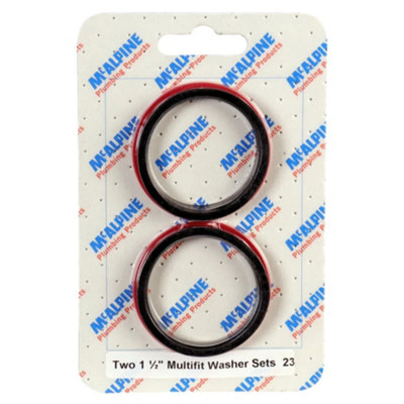 Image of McAlpine CARD-23 Two 1.5" Multifit Washer Sets - PWM2 x 2 + RWM2 x 2 Black