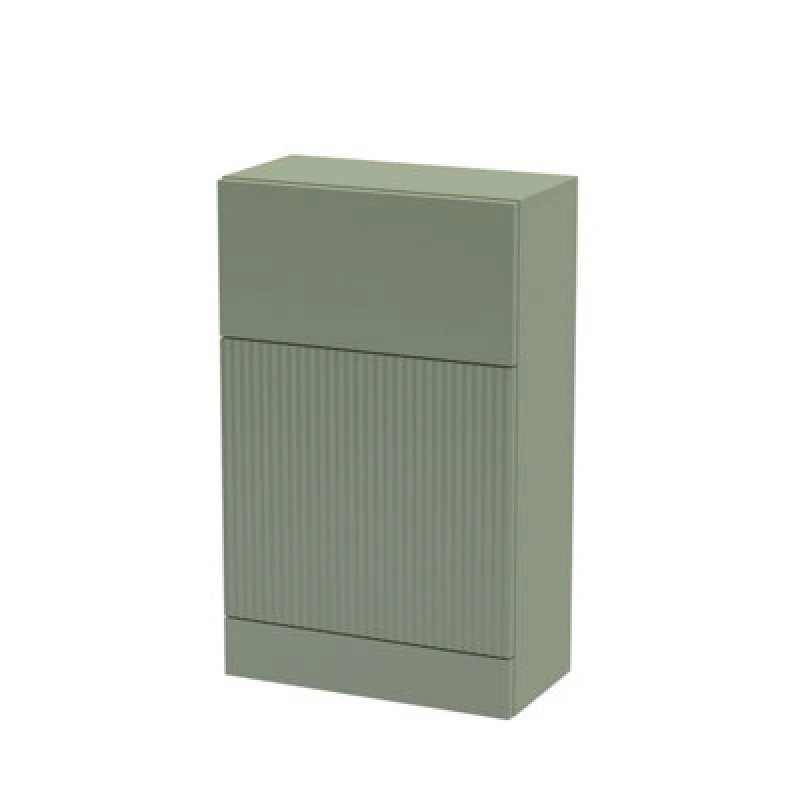 Image of Hudson Reed Fluted Floor Standing Wc Unit, Back To Wall Wc Units For Modern Bathroom. Satin Green, 500mm