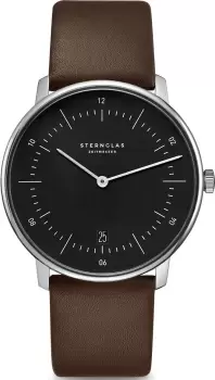 Image of Sternglas Watch Naos Quartz Leather - Black