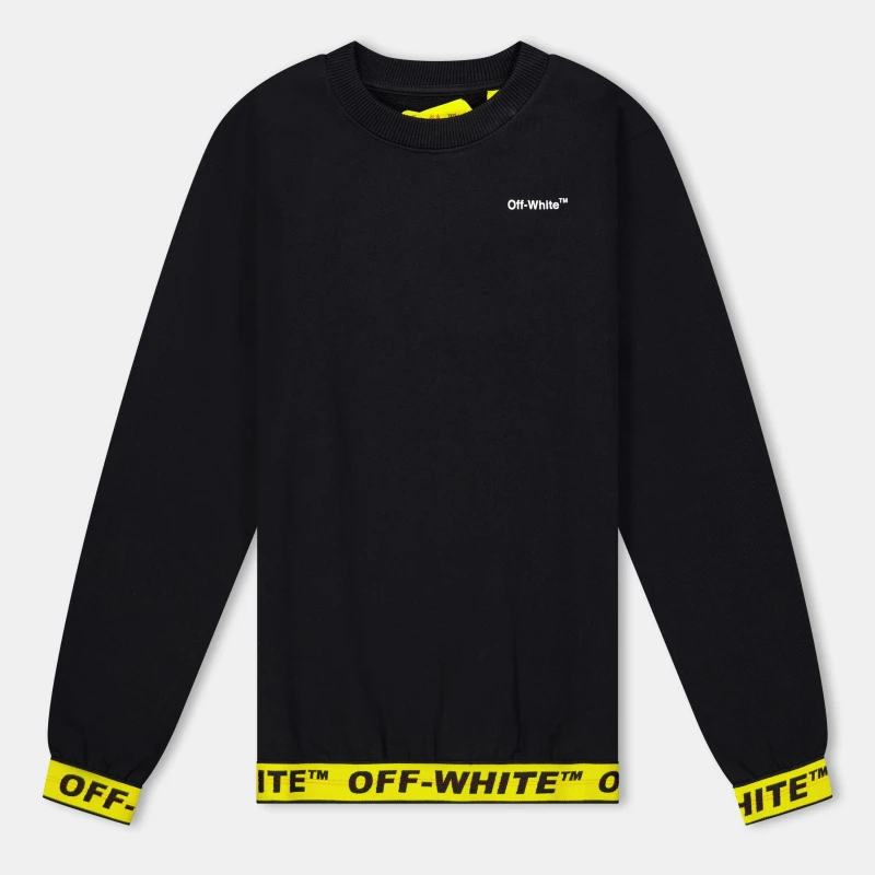 Image of Off White Kids Relaxed Fit Crew Sweatshirt Black male 8Y