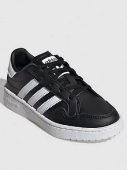 Image of adidas Originals Team Court Childrens Trainers - Black/White, Size 10
