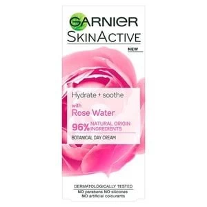 Image of Garnier Natural Rose Water Moisturiser Sensitive Skin 50ml