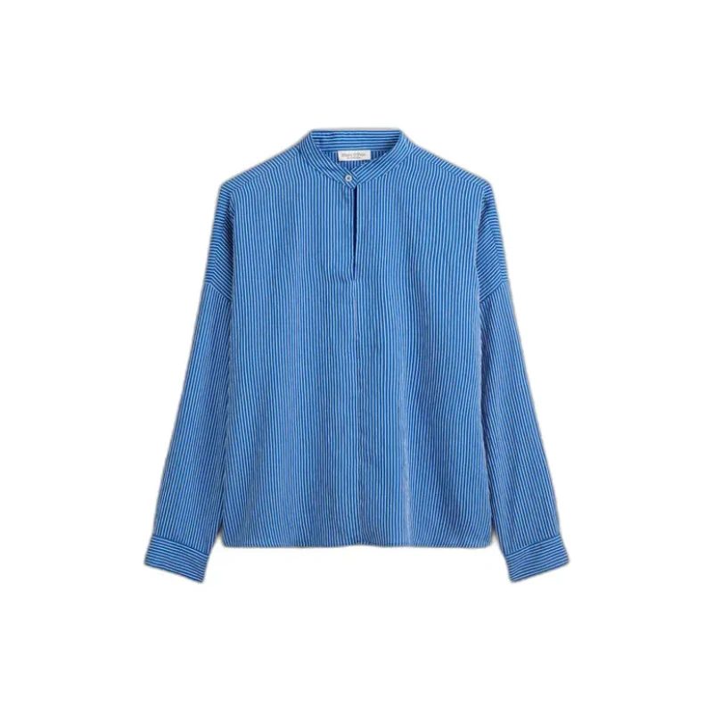 Image of Marc O'Polo Striped long-sleeve shirt For Her Marc O'Polo Bleu Female 36