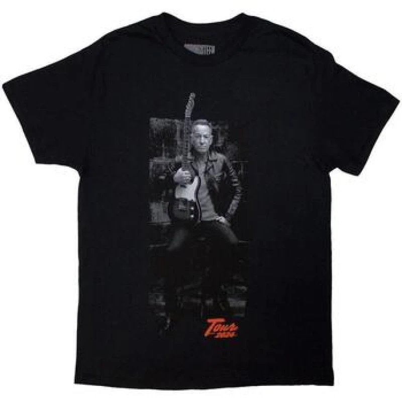 Image of Bruce Springsteen Bruce Springsteen Men Tour '24 Wheel Back Print T-Shirt in Black Size: Small Black S Male 5063693967468