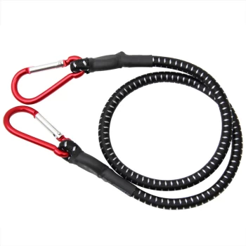 Image of Bungee Cord Carabiner 80/100cm Luggage Rope Cord Tie Car Elastic Set 100cm - Deuba
