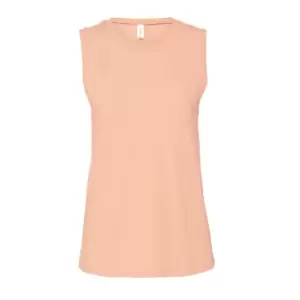 Image of Bella + Canvas Womens/Ladies Muscle Jersey Tank Top (S) (Peach Heather)