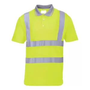 Image of Portwest Mens Class 2 Hi Vis Polo Shirt Yellow 6XL