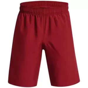 Image of Under Armour Armour Woven Graphic Shorts Junior Boys - Red
