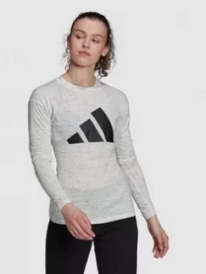 Image of adidas Winners Long Sleeve Tee, White Size M Women