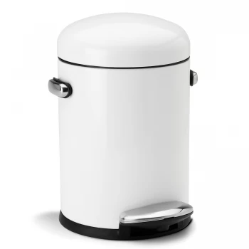 Image of Simplehuman 4.5 Litre Round Retro Pedal Bin Steel