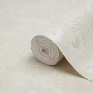 Image of Fine Decor Verona Beige Floral Glitter Effect Textured Wallpaper