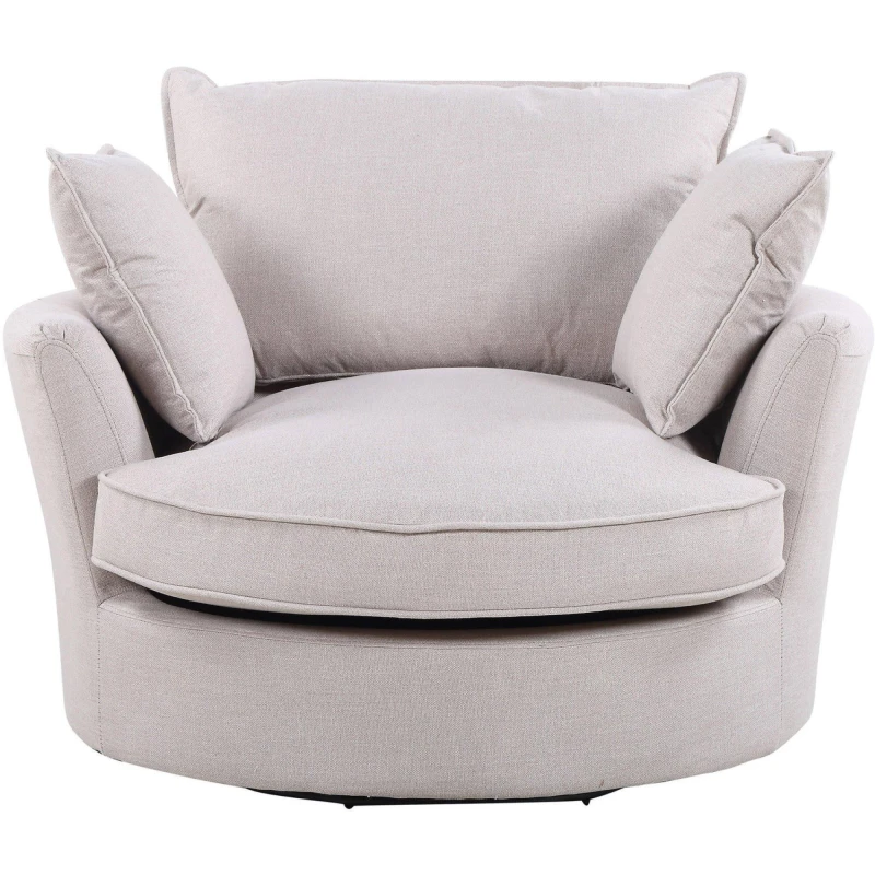 Image of Artemis Home Irwin Swivel Based Cuddle Chair in Light Sand Light Sand Unisex
